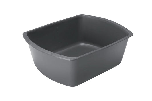 Rectangular Washbasin, 7.5qt, Graphite, 10" L x 13.5" W x 4.75" H