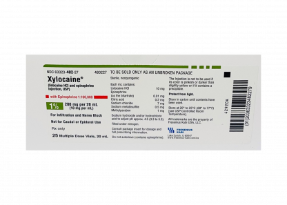 Xylocaine w/Epinephrine Injection 1% 25x20mL MDV