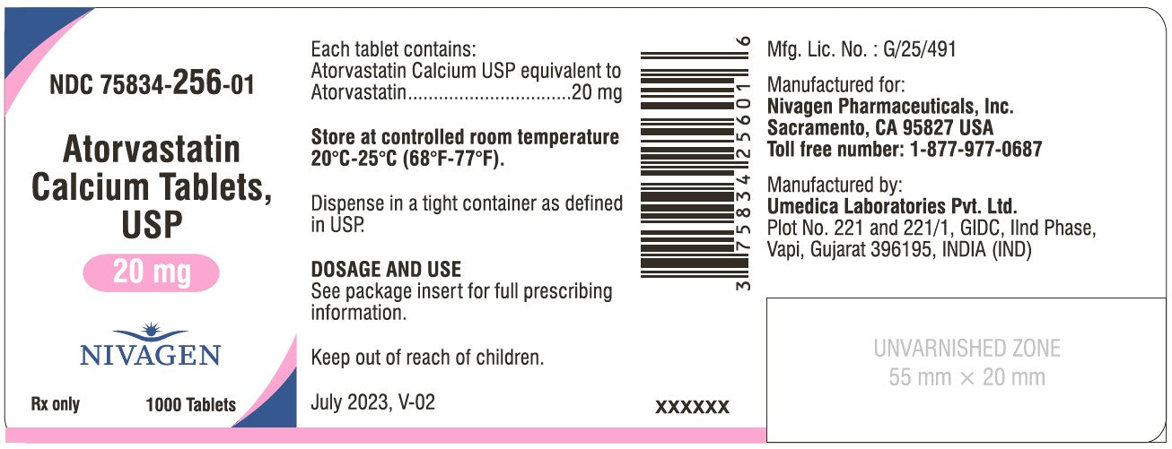 Atorvastatin Calcium 20mg Tablets 1000ct