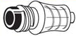 INTERLINK Injection Site Male Luer Lock Adapter, Sterile, Nonpyrogenic