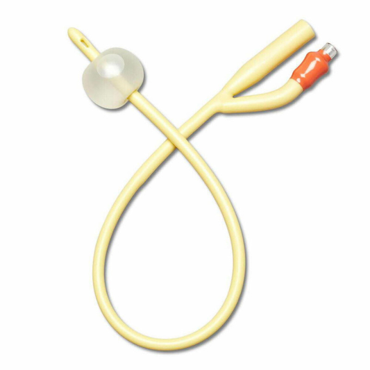 Silicone-Elastomer Coated Latex Foley Catheter with Straight Tip, 2-Way, 18 Fr, 30 mL