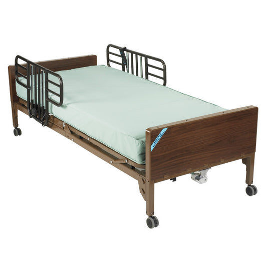 Delta® Ultra- Light 1000, Semi-Electric Bed w/Half Rails and Foam Mattress