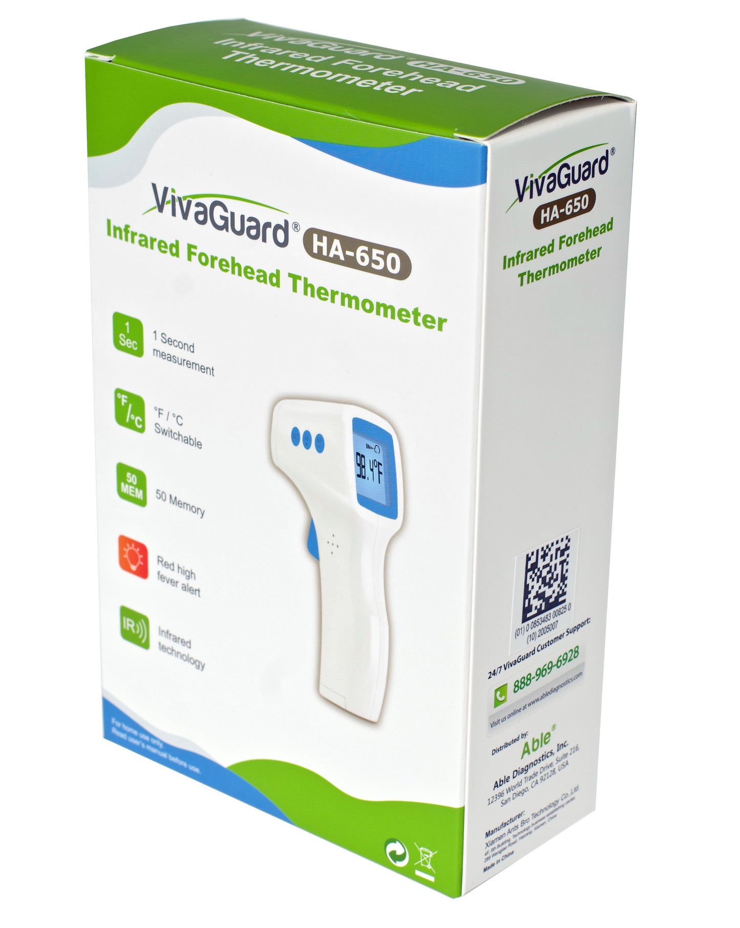 VivaGuard Infrared Forehead Thermometer