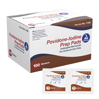 10% Povidone Iodine Prep Pad, Medium