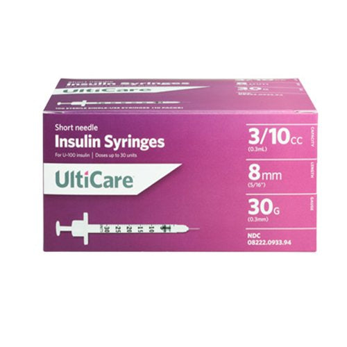 UltiCare® Insulin Syringe, 0.3 cc,  30G x 5/16"