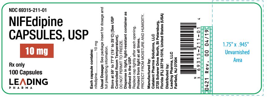 Nifedipine 10mg - 100ct Capsules