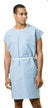 EnduroWear® Scrim Reinforced Tissue Exam Gown, Blue, 30" x 44"