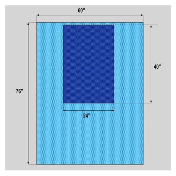 Welmed Sterile Three Quarter Drape Sheet, 60" x 76"