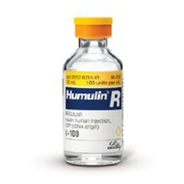 Humulin R Insulin MDV 100u/mL, 10mL Vial