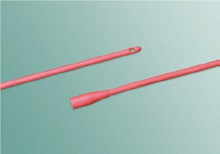 Bardia® Red Rubber Urethral Catheters, Coude Olive Tip, 16Fr
