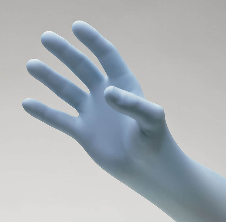 NitriDerm® Ultra Blue Nitrile 157 Series Textured Powder Free Exam Glove, Small