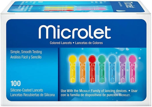 MICROLET® Lancets, Colored, 25g, 100ct