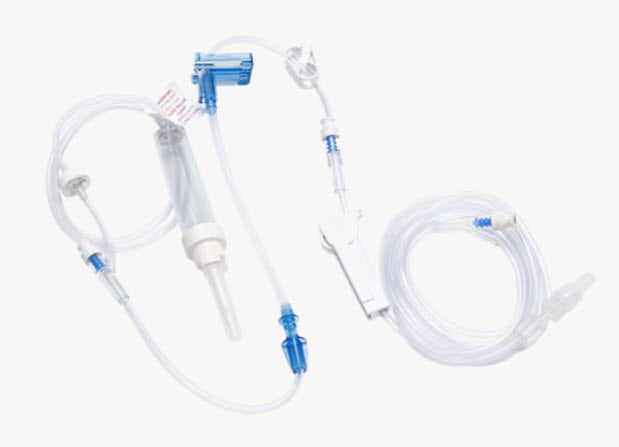 BD Carefusion Infusion Set, Ndl Free Valves 95",75" & 6" From 2-Piece Male LL, 127"