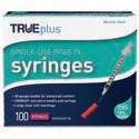 TRUEplus® Insulin Syringe, Single-Use, 1 cc, , 28G x ½"