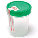 Urine Specimen Containers, Screw-On Lid & tamper evident label, 4 oz, Sterile