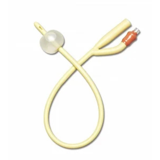 Silicone-Elastomer Coated Latex Foley Catheter with Straight Tip, 2-Way, 20 Fr, 10 mL