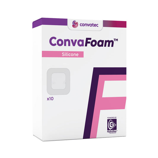 ConvaFoam™ Adhesive Silicone Hydrofiber™ Foam Dressing 4x4" (10x10cm)