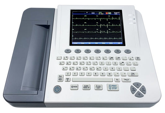Edan SE-1200 Express Basic 12 Channel, Full Page Interpretive EKG, Color LCD, w/ WiFi, HRV, Memory, Preview Screen, & PDF Creation For EMR Demo Unit