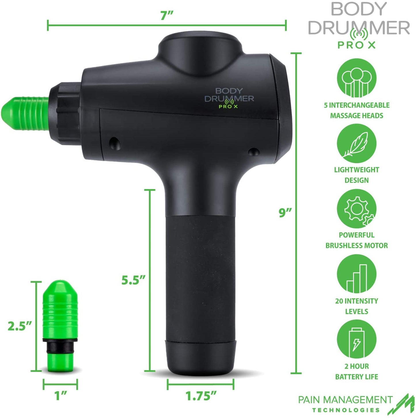 Body Drummer Pro Percussion Massager With Carrying Case