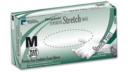 DermAssist® Stretch Vinyl Synthetic 162 series Powder Free Exam Glove, Medium