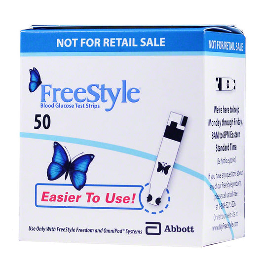 FreeStyle Blood Glucose Test Strips, 50ct, NFRS