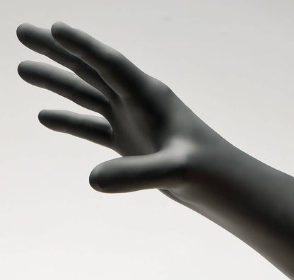 NitriDerm® Black Nitrile 187 series Textured Powder Free Exam Glove, Large