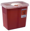 SharpSafety™ Sharps Container with Rotor Lid, 2 Gallon, Red