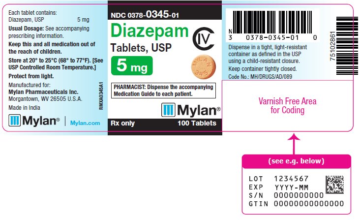 Diazepam 5mg Tablet 100ct (CIV)