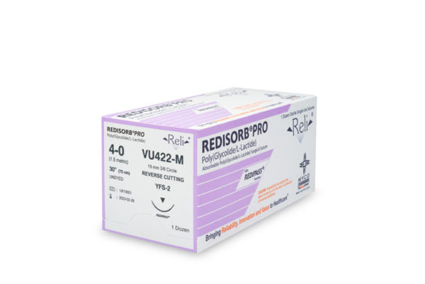 Myco Reli® Pro Redisorb Suture, Undyed, Braided, 4-0, 30", Needle YFS-2