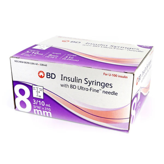 BD™ Insulin Syringe Ultra-Fine™ Needle, 3/10 cc, 31 G x 8 mm