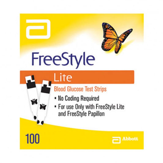 FreeStyle Lite Blood Glucose Test Strips, 100ct, Retail