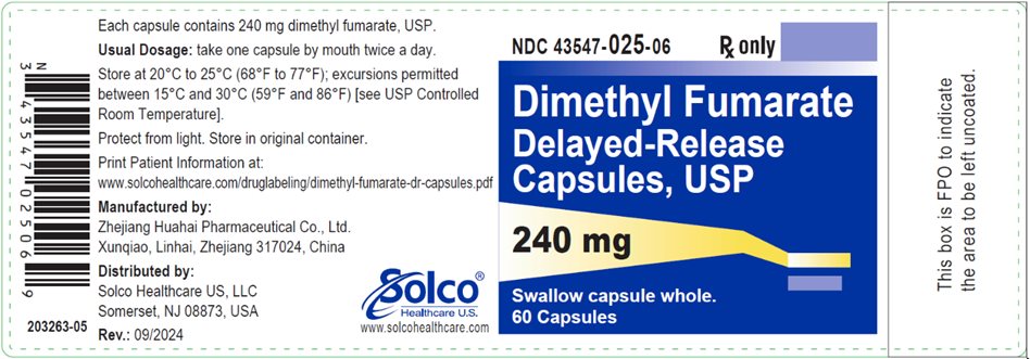 Dimethyl Fumarate DR 240mg Capsules 60ct