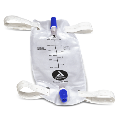 Urinary Leg Bags with Valve, Medium, 600 mL, Sterile
