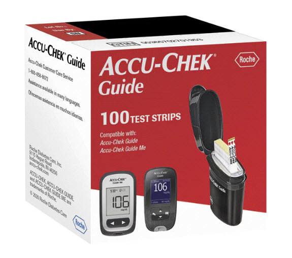 Accu-Chek® Guide Blood Glucose Test Strips, 100ct., Retail