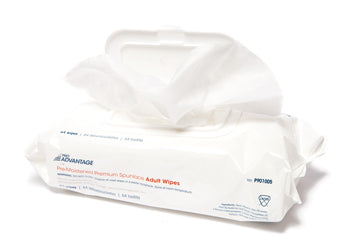 Adult Wipes, 13" x 9", 64 Washcloths/Tub