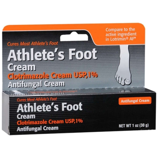 Clotrimazole Cream Athletes Foot (1%) Antifungal, 30g