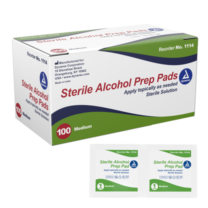 Sterile Alcohol Prep Pads, Medium  (A4245)